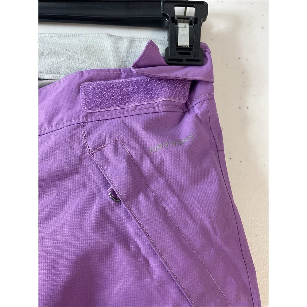 The North Face Snow Pants Girls Small 7/8 Purple DryVent‎ EZ Grow Insulated Ski
